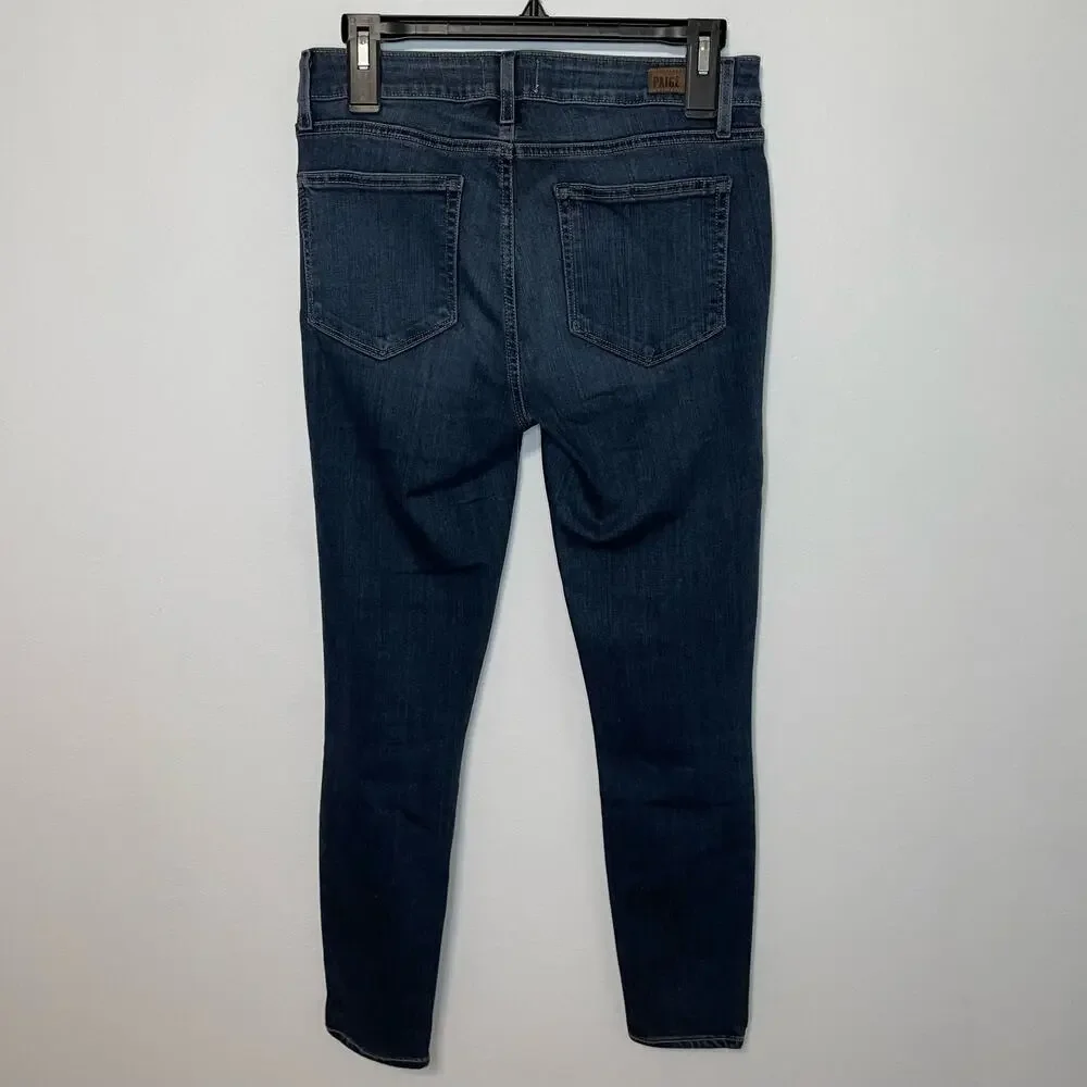 Paige Verdugo Ankle Jeans 30 Womens Denim Casual Mid Rise Stretch Skinny - Picture 3 of 5